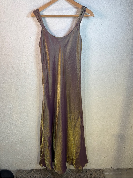 Amelia's Dresses & Skirts - The Y2K Amelia's Slinky Iridescent Maxi Dress in Gold Purple Whimsygoth Wedding